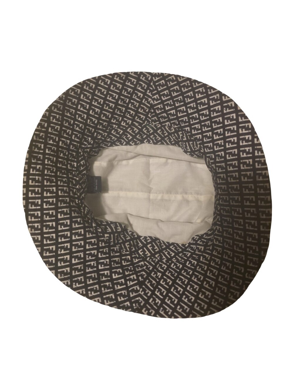 Monogram Pattern Bucket Hat - Black & Cream - Picture 2 of 2